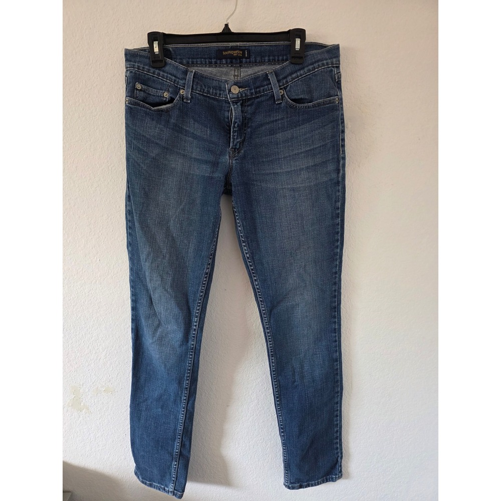 Levis 524 Too Superlow Jeans Mens Medium Wash Blue Slim Straight Denim Pants